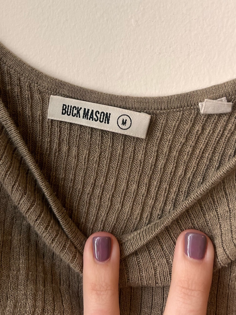 buck mason willow green coastal linen rib camisole tank cami - Picture 6 of 10